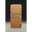 Transcription By Ben Lerner